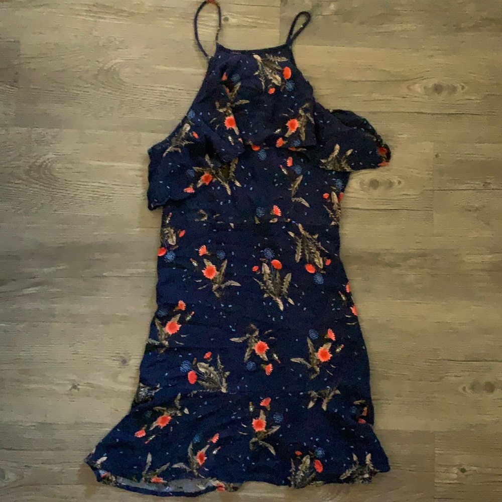 Blue floral dress